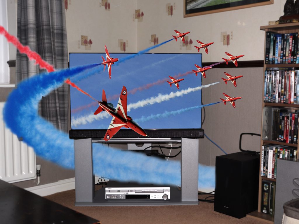 The Red Arrows are on the TV