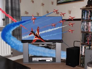 The Red Arrows are on the TV