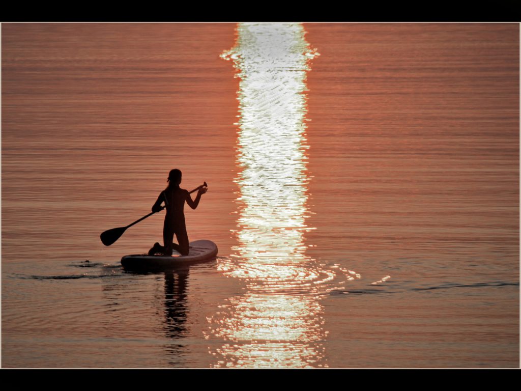 April Open digital winner: Paddleboarding at Dusk by Seamus Whelan