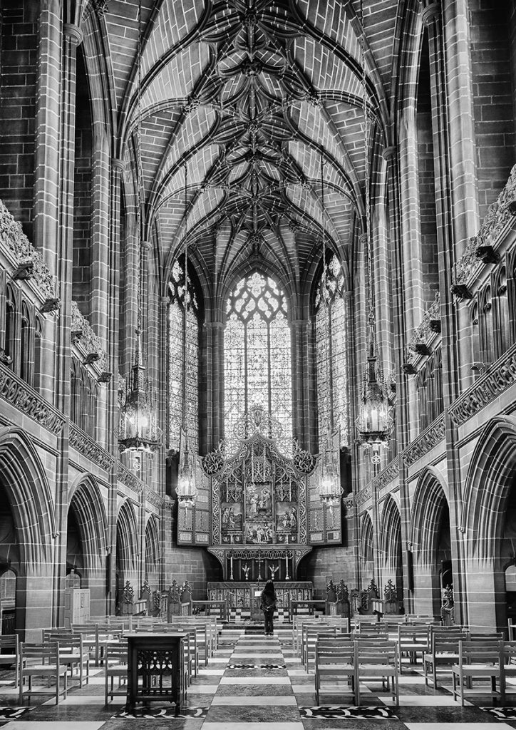 April Open print Very Highly Commended: Lady in the Lady Chapel by Andrea Thrussell