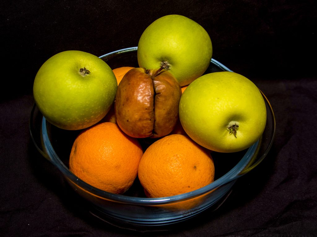 'Decay' print equal first place "Bad Apple" by Jim Gibson