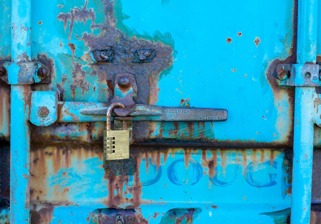 'Decay' print equal first place "Rust and Lock" by Georgina Shaw
