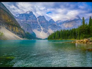 April Open print third place: "Lake Moraine, British Columbia" by Steve Johnstone
