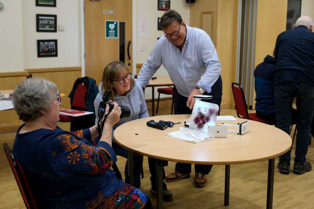 Dave Silvester visited our tabletop and close-up evening