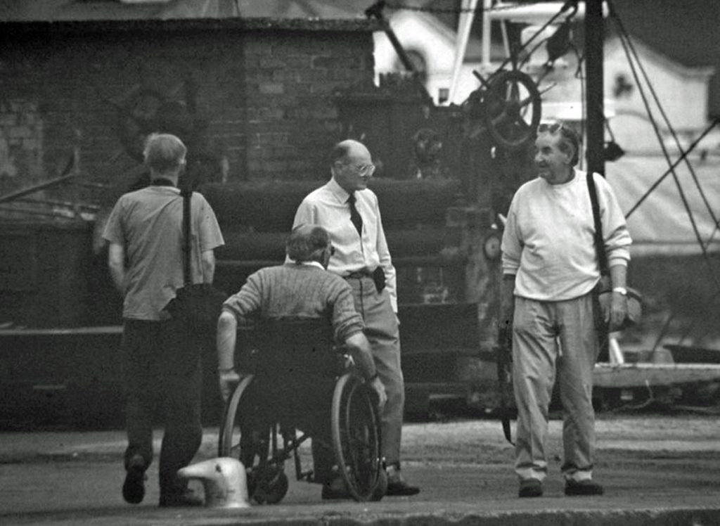 SPS members on an outing in the 1980s: Keith Smith, Gordon Cottier, Donald Gellion and Mike Goldie